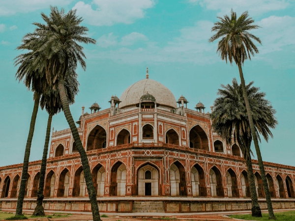 This is Humayun's Tomb, a Mughal era mausoleum in Delhi, India.