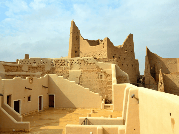 A view of the well-preserved mud-brick architecture of Turaif, a UNESCO World Heritage Site in Saudi Arabia