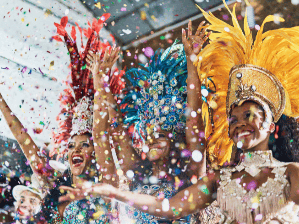 Let our DMC in Brazil craft your perfect Carnival experience. This image showcases the vibrant culture and unforgettable celebrations we offer.